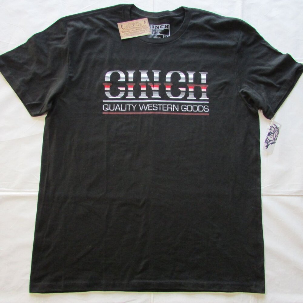 Cinch Men's Short Sleeve Serape Logo Graphic T-Shirt Black